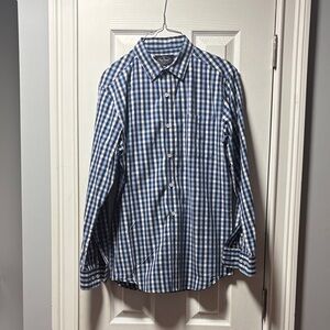 Nat Nast Blue and White Gingham Button-Down Shirt